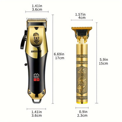 2pcs/Set Professional Hair Clippers For Men Electric Hair Clipper