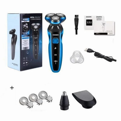 ZOZEN Electric Razor Electric Shaver Washable Rechargeable Clipper