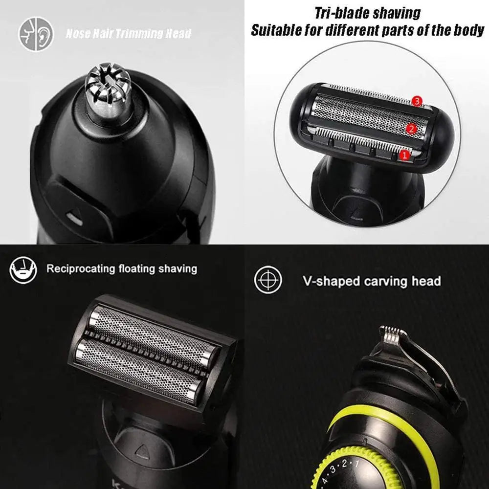 Kemei Electric Hair Clipper Beauty kit for Men Electric shaver beard trimmer