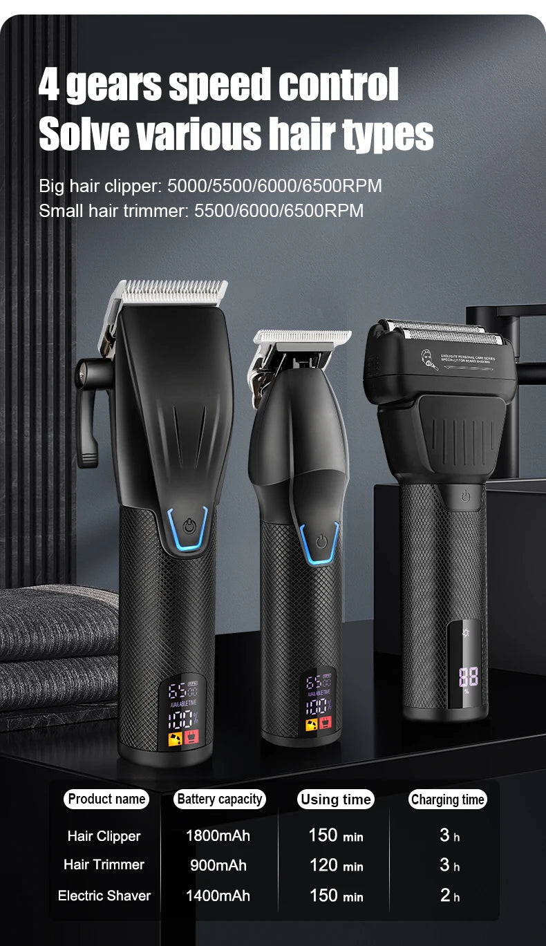 Resuxi 362 Kit Waterproof New Hair Clipper Shaver Set