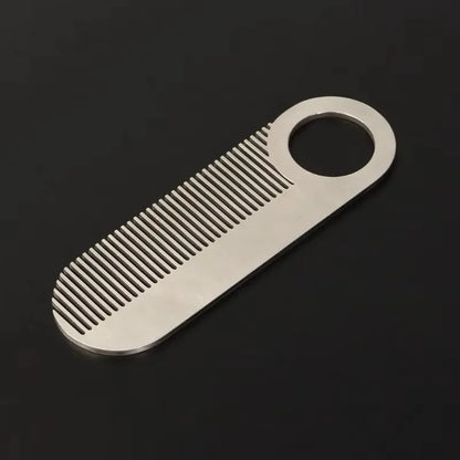 Stainless Steel Men's Beard Comb Portable Mini Oil