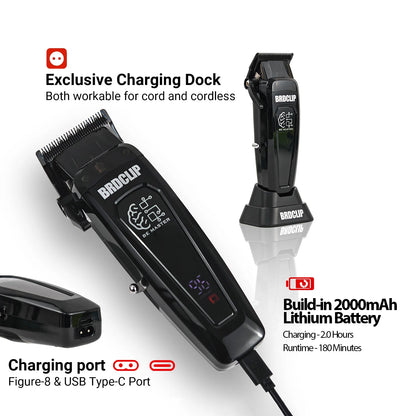 BRD-106 7500RPM Professional Men's Hair Clipper