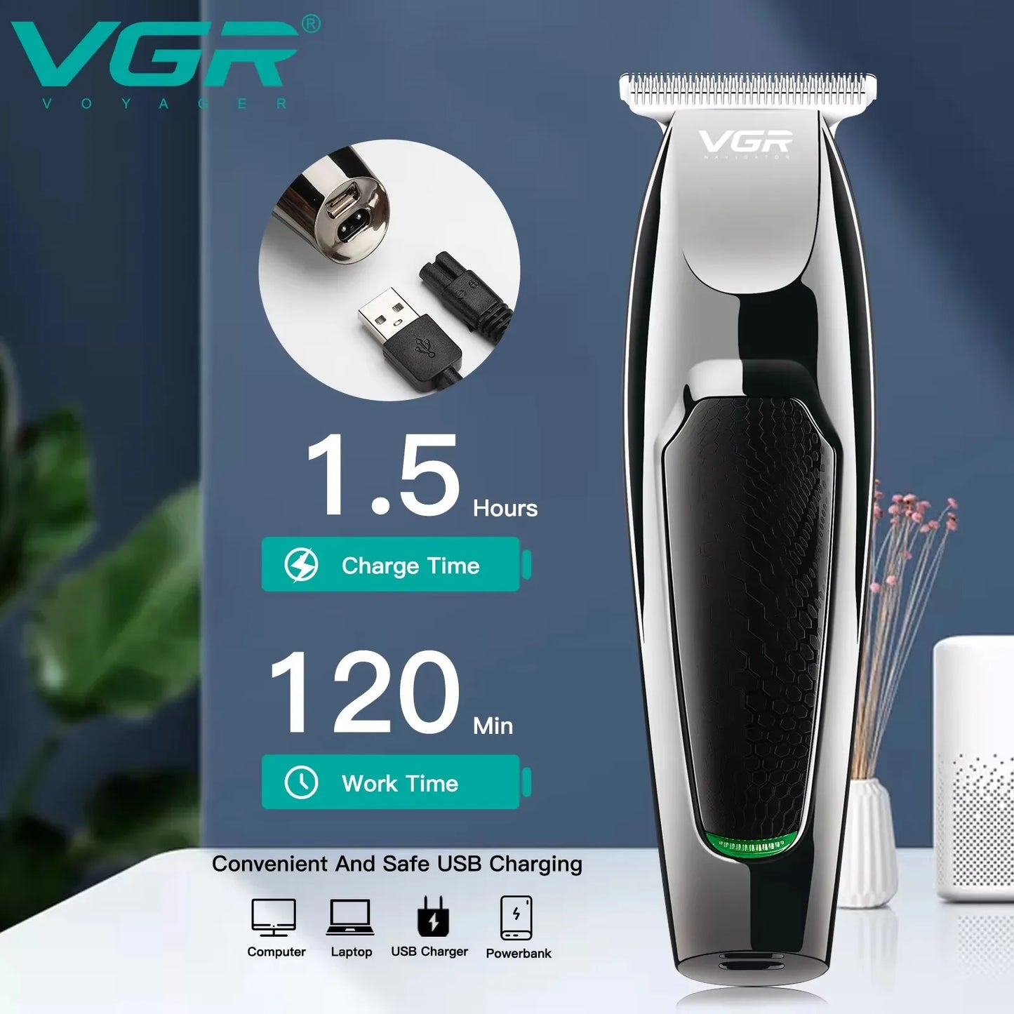 VGR Hair Clippers Professional Barber Clippers  V-030