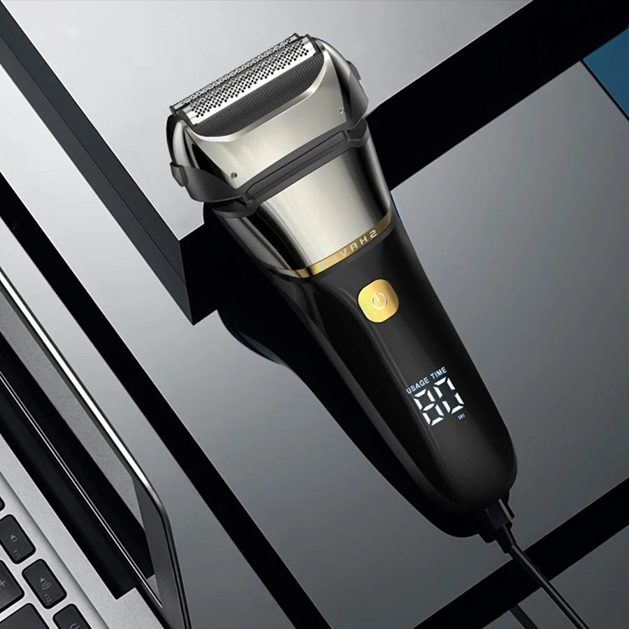 Men's electric shaver reciprocating aluminum foil shaver