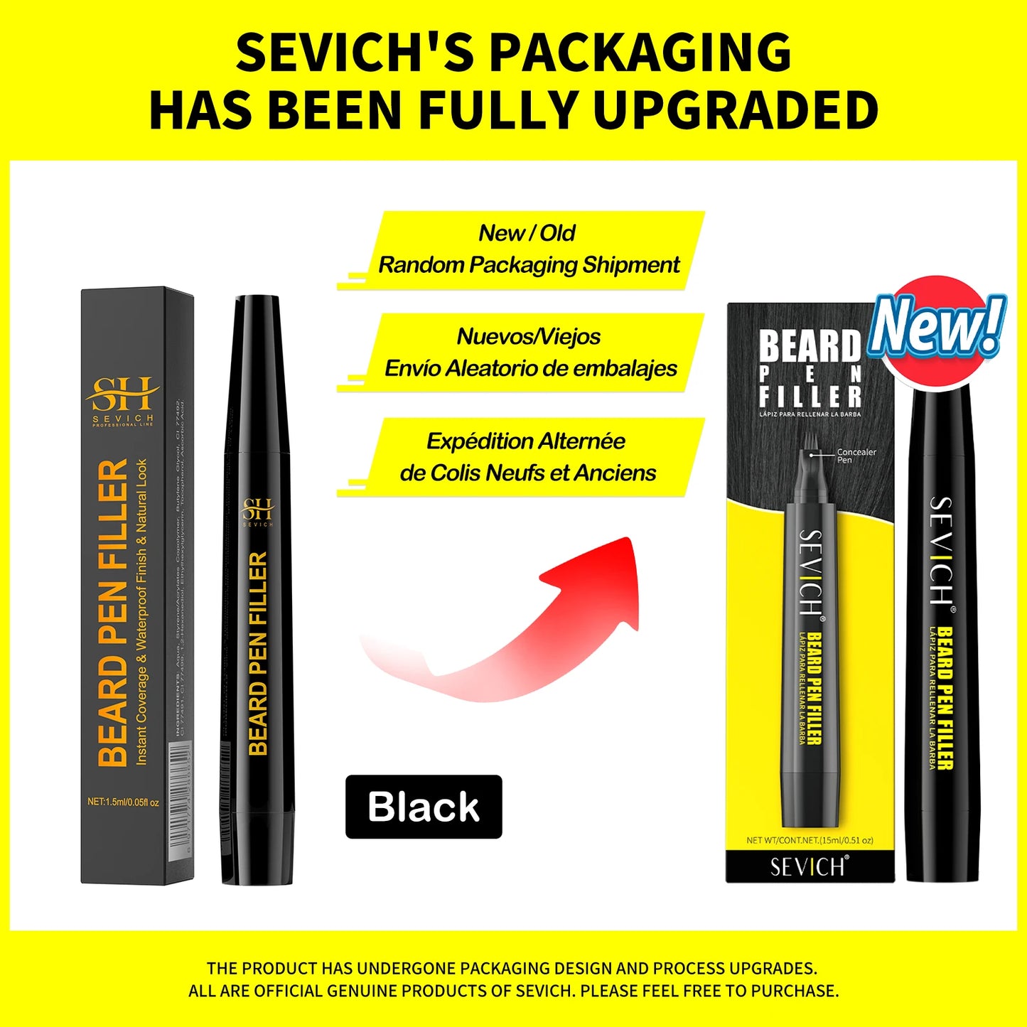 Beard Pen Filler Men Waterproof Moustache Coloring Pen Beard