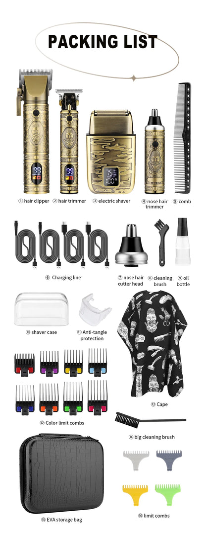 Resuxi 740 All Metal Hair Clippers Ears Nose Hair Trimmer