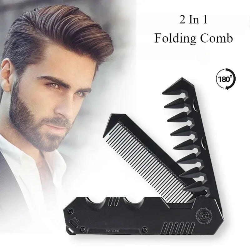 Multifunctional Pocket Folding Combs Plastic Wide Tooth