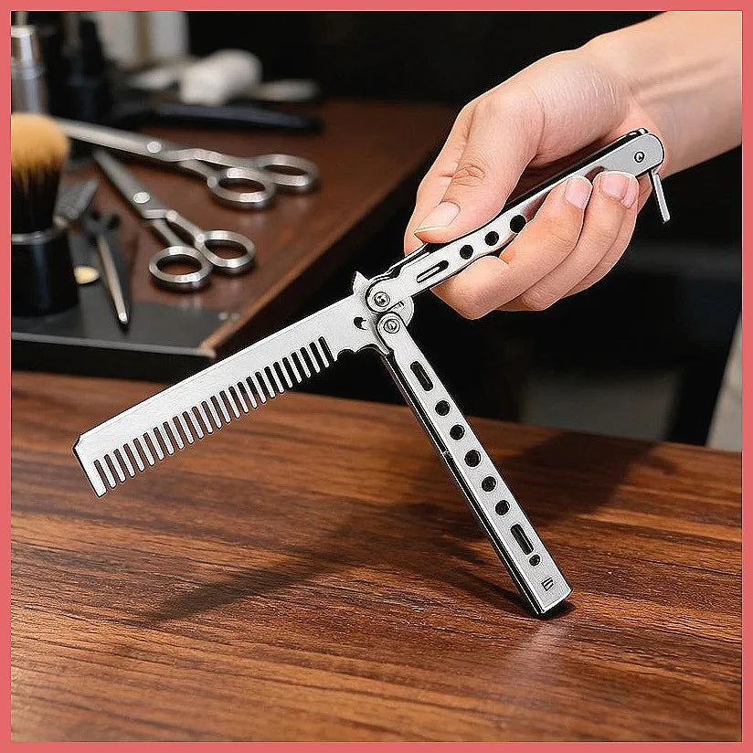 Butterfly Practice Training Comb Stainless Steel Beard Moustache
