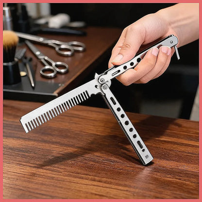 Butterfly Practice Training Comb Stainless Steel Beard Moustache