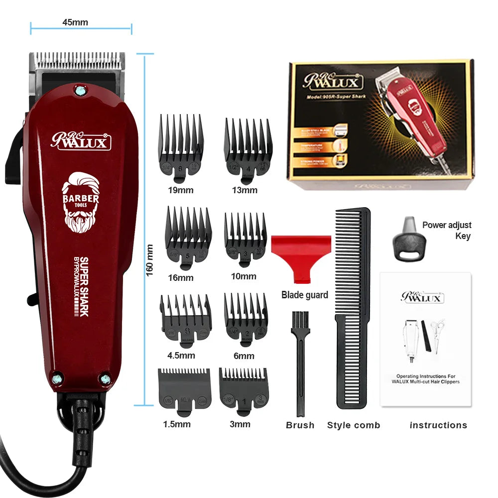 WALUX Professional AC220-240V Hair Clipper 10W Powerful Trimmer