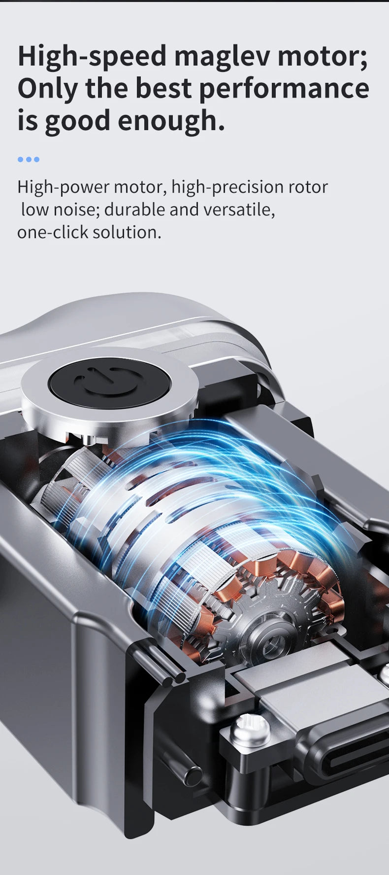 Mini electric shaver compact and fast charging