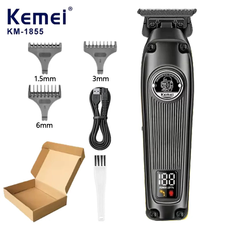 Kemei Multi-Purpose Haircut LCD Display km-1855 Hair Clippers