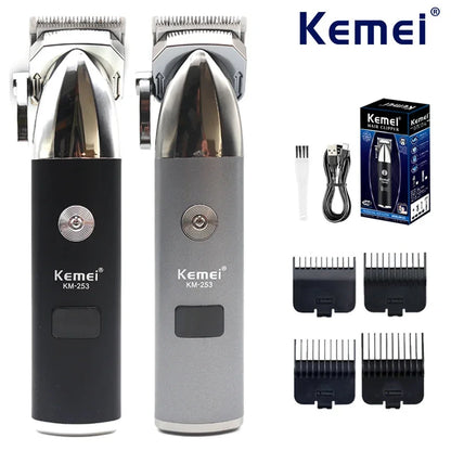 Kemei KM-253 Professional Hair Clipper USB Charging Hair Cutting