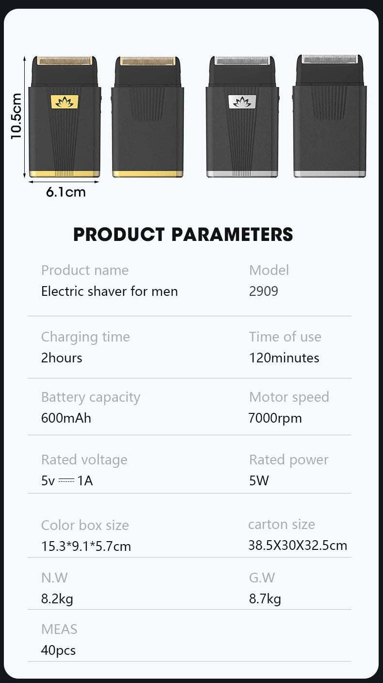 Xiaomi Youpin 2909 Small Single Foil Beard Shaver Put in Pocket