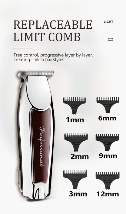 Rechargeable cordless hair trimmer for men grooming