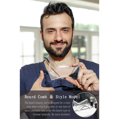 Men Beard Styling Template Stencil Beard Comb Beard Shaping