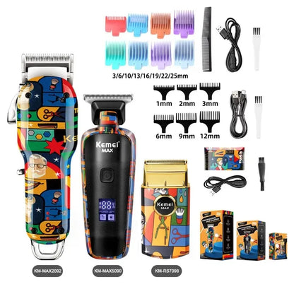 Kemei Electric Hair Clipper Shaver Km-MAX2092 KM-MAX5090 KM-RS7098