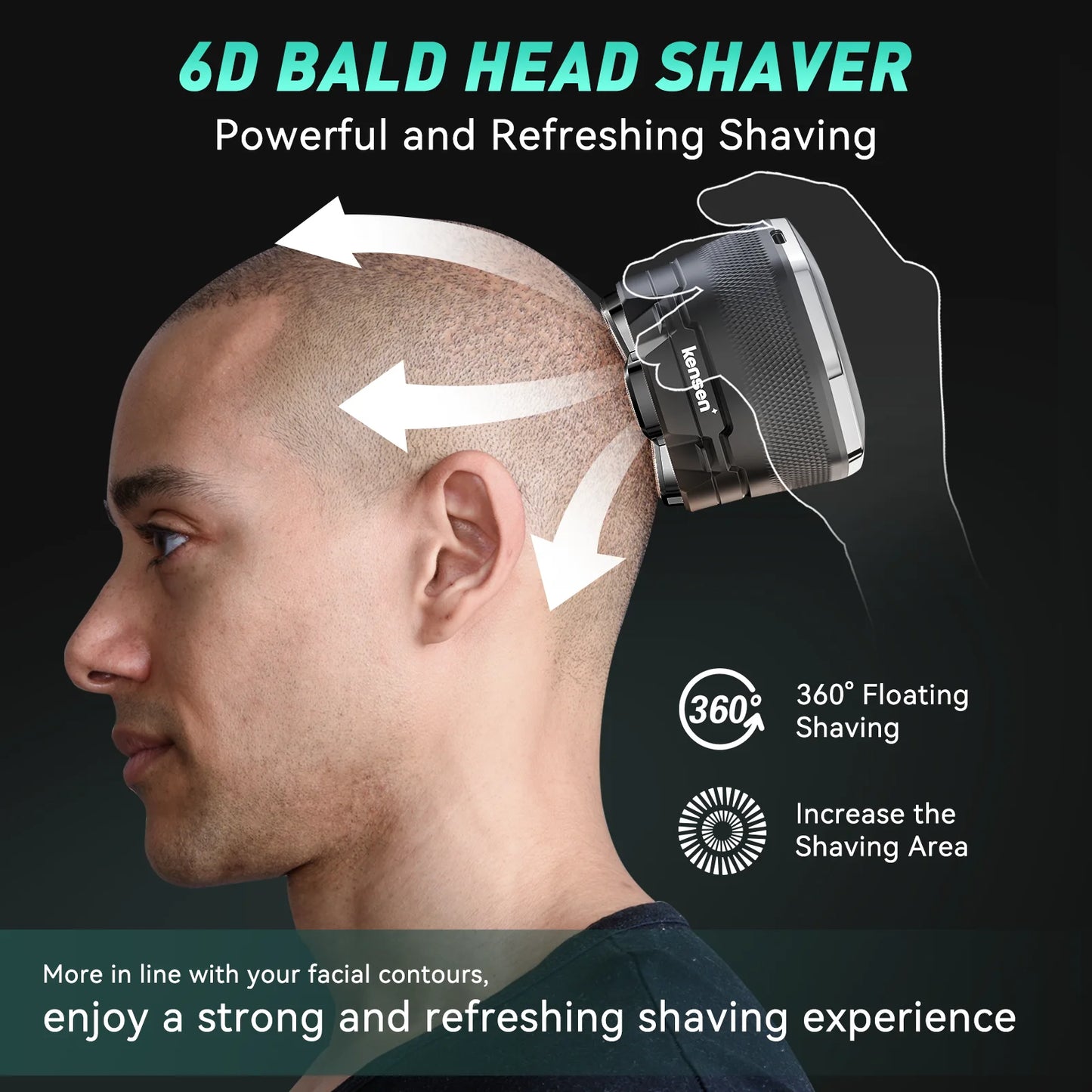 Electric Head Shavers for Bald Men 6D Magnetic Razor