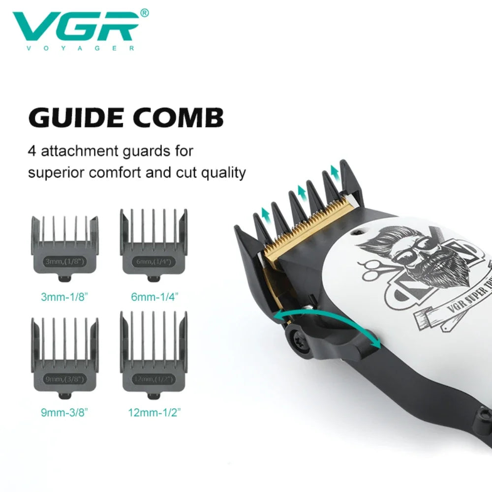 VGR Hair Trimmer Cordless Haircut Machine Electric Beard Clipper