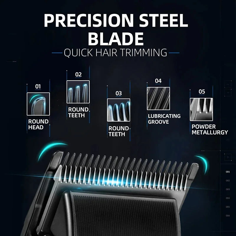 KEMEI 1858 DLC Blade Electric Hair Clipper Professional Barber