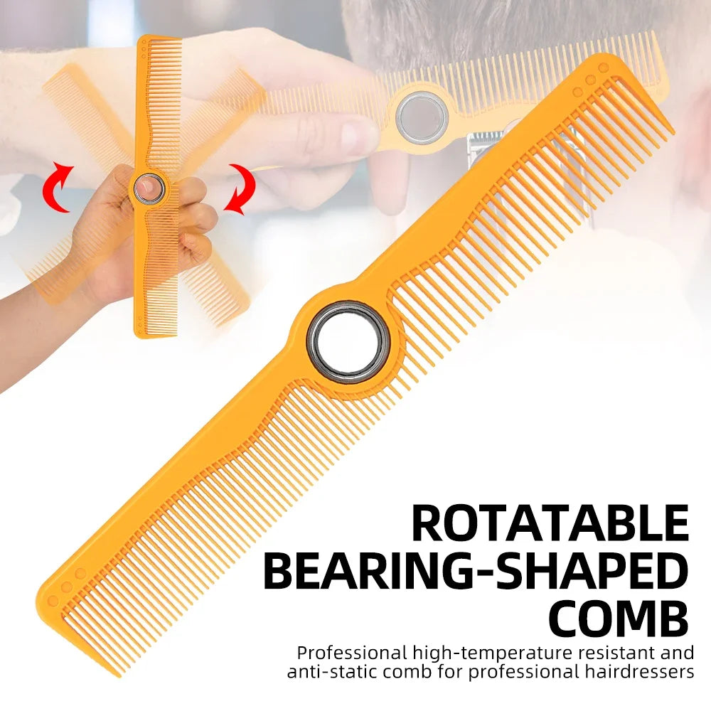 Anti-Static Spinning Fidget Hair Comb with Bearing Wide