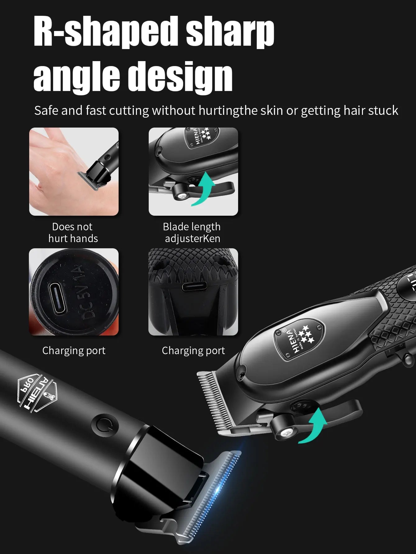 hiena Hair Clipper Kit for Men Electric Shaver Hair Trimmer