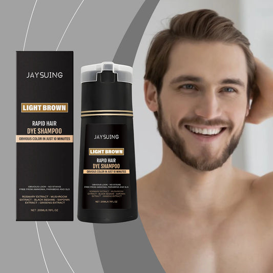 Men Hair Dye Shampoo 3 in 1 for Gray White Hair Coverage