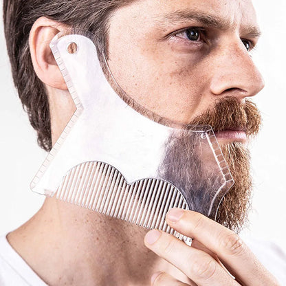 Beard Template Men Lines Symmetry Shaping Styling Stencil