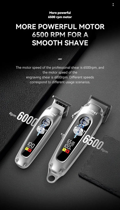Kemei Professional Barber Hair Clippers and Trimmers Set