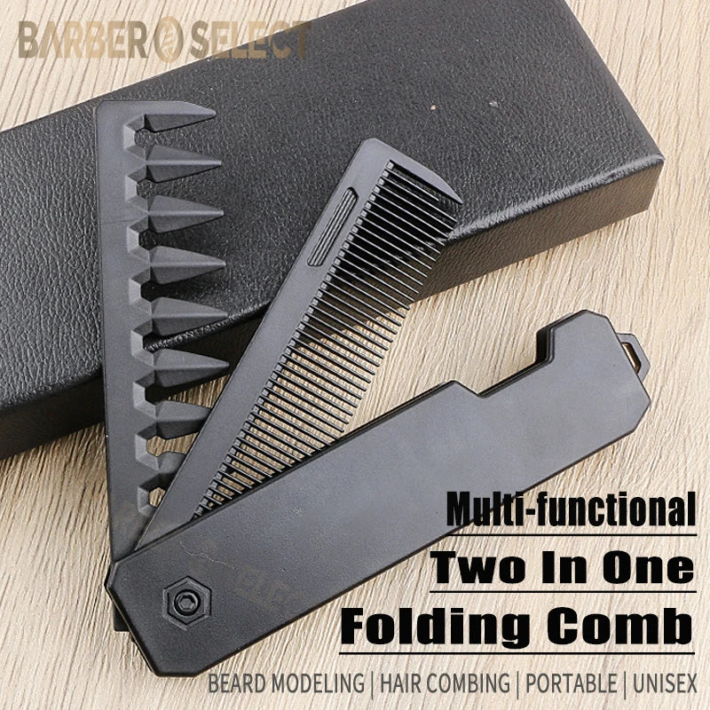 2 in 1 Multifunctional Folding Comb Wide Tooth Detangler Comb