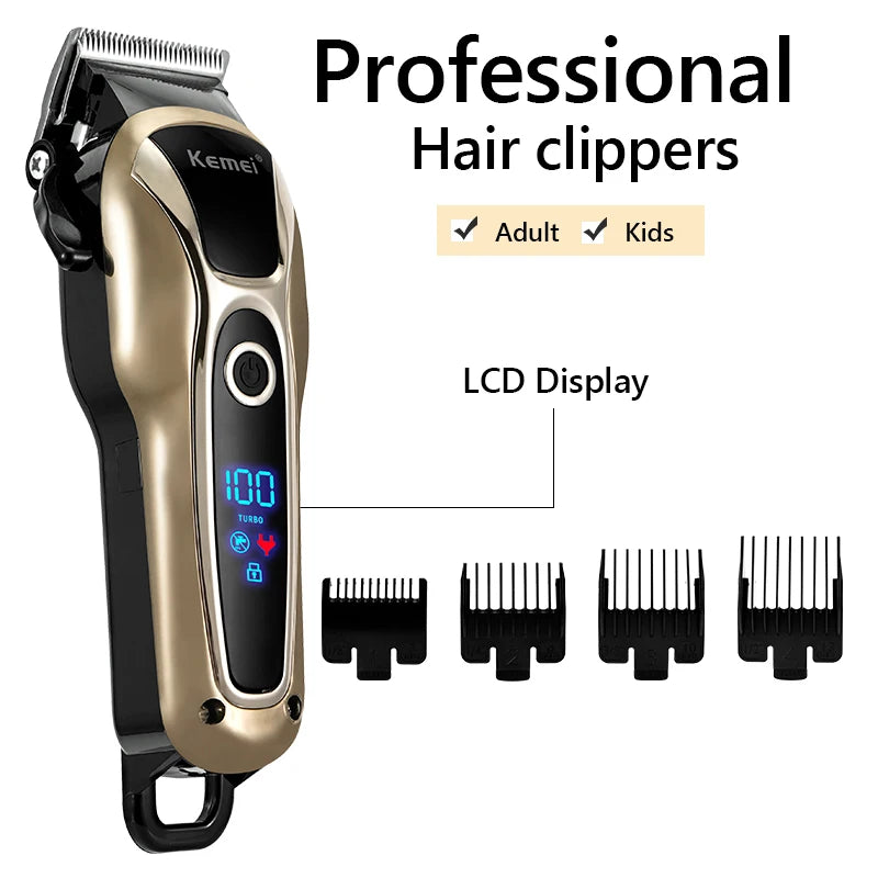 Professional Hair Trimmer Gold Clipper For Men Beard Trimmer