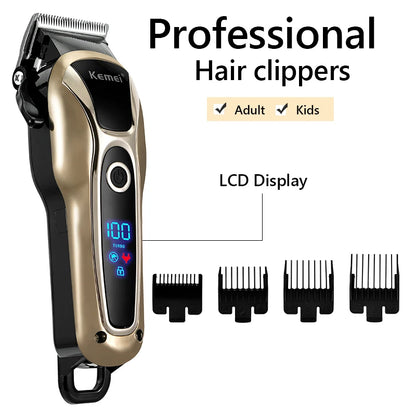 Professional Hair Trimmer Gold Clipper For Men Beard Trimmer