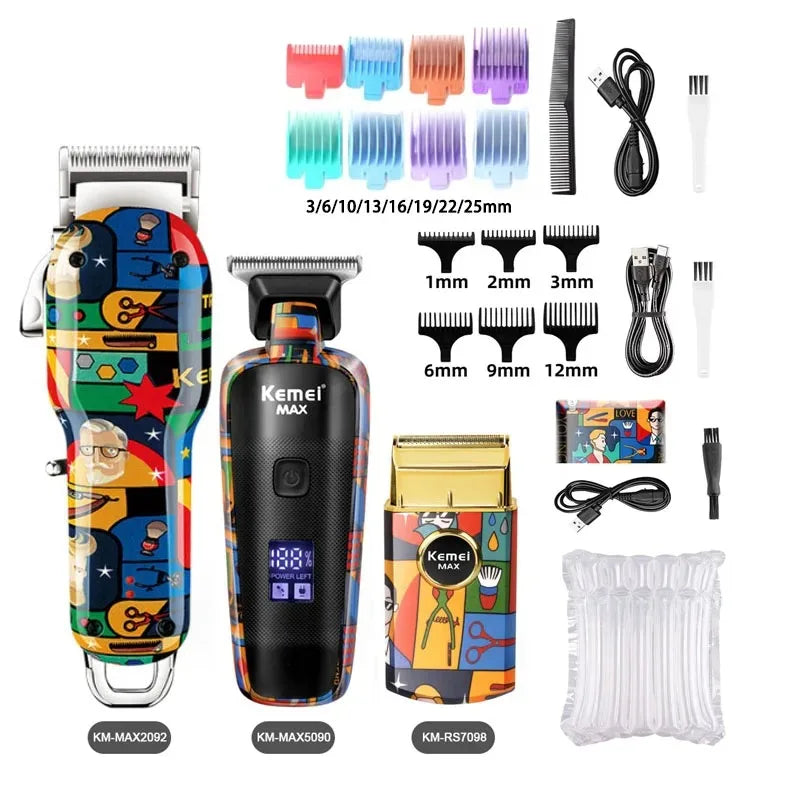 Kemei Electric Hair Clipper Shaver Km-MAX2092 KM-MAX5090 KM-RS7098