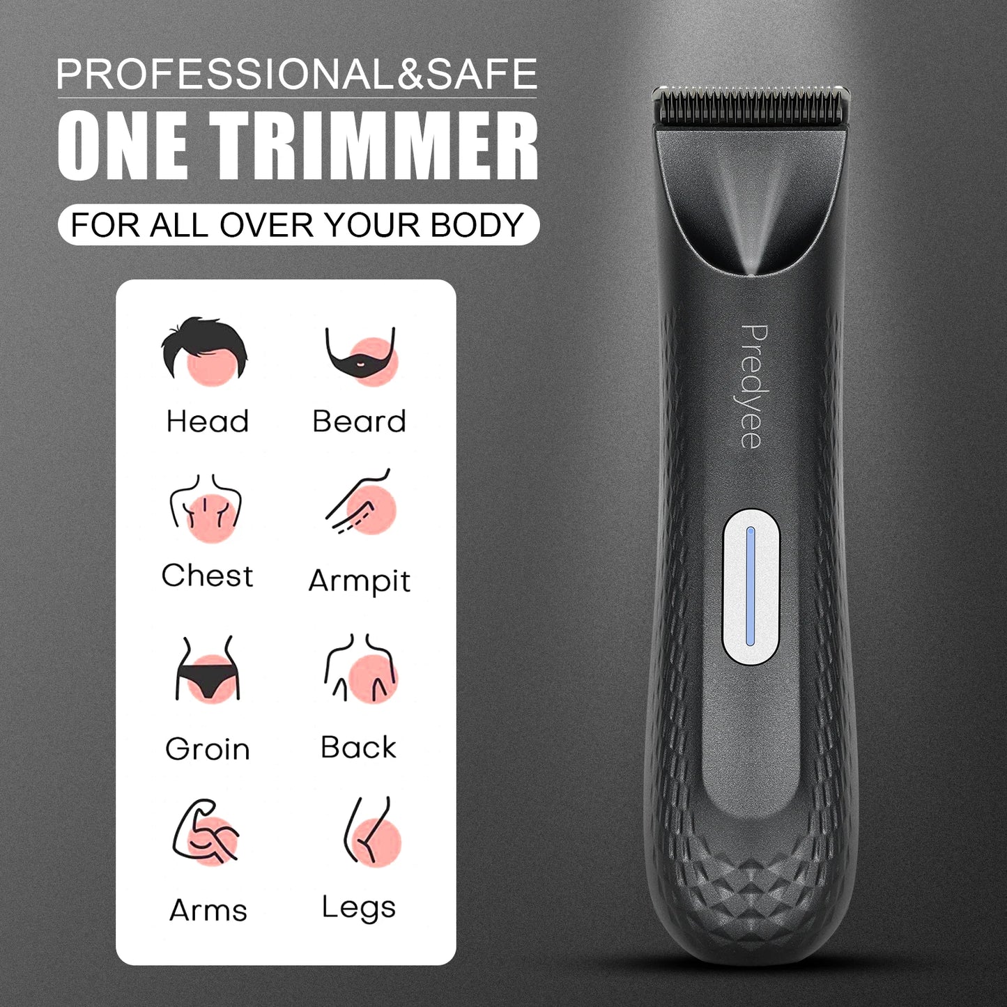 Electric Trimmer for Men's Groin Hair Trimmer