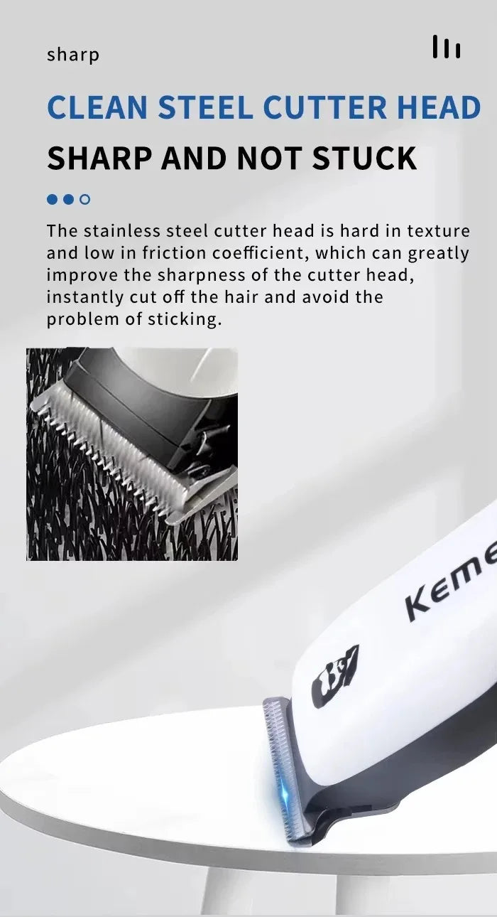 Kemei KM-PG809A KM-PG232 LCD USB Charging Hair Clipper