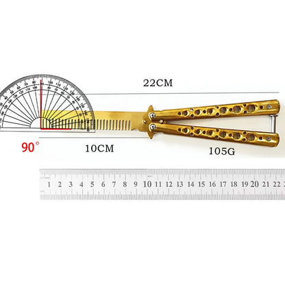 Foldable Comb Stainless Steel Practice Training Butterfly Comb