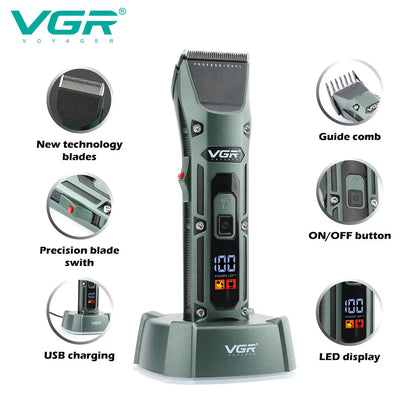 VGR V-696 New metal Popular Salon Barber Hair Cut Machine