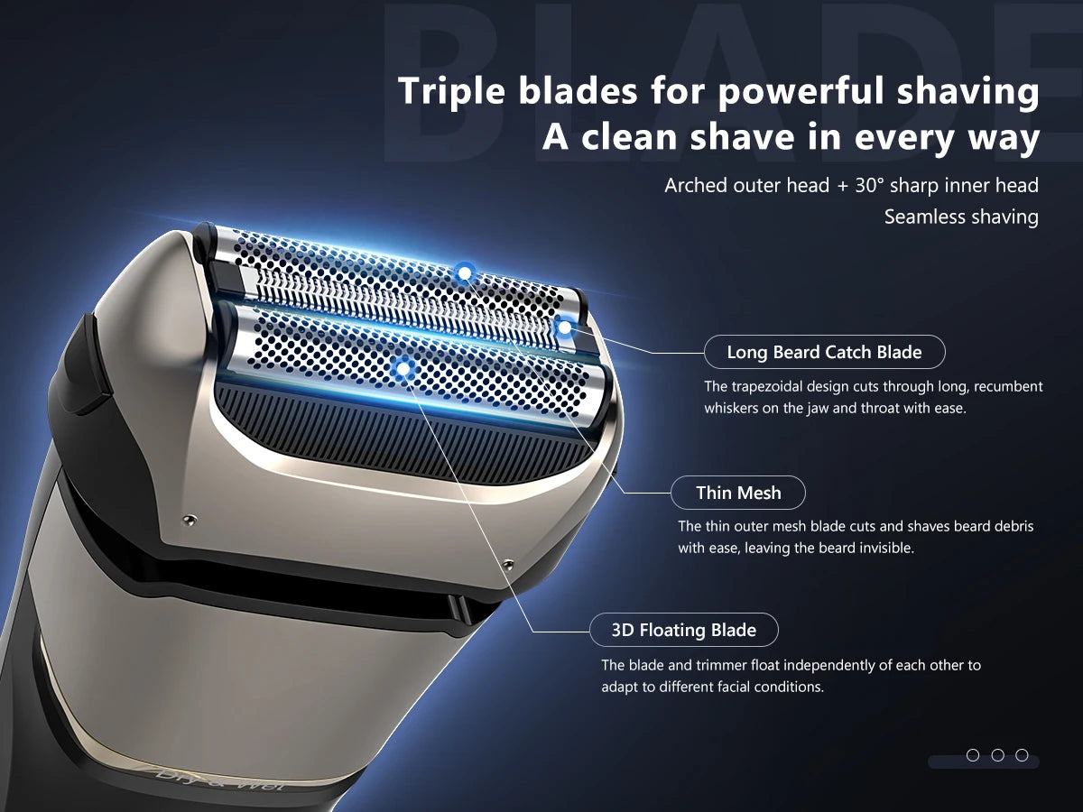 Original Razor Electric Shaver Professional with Beard Trimmer