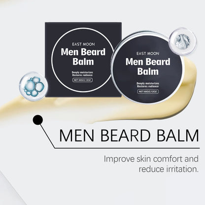 Beeswax Men Beard Balm Moisturize Dry Beard Soften Rough