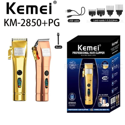Kemei KM-2850+PG 2023 new metal electric hair clipper