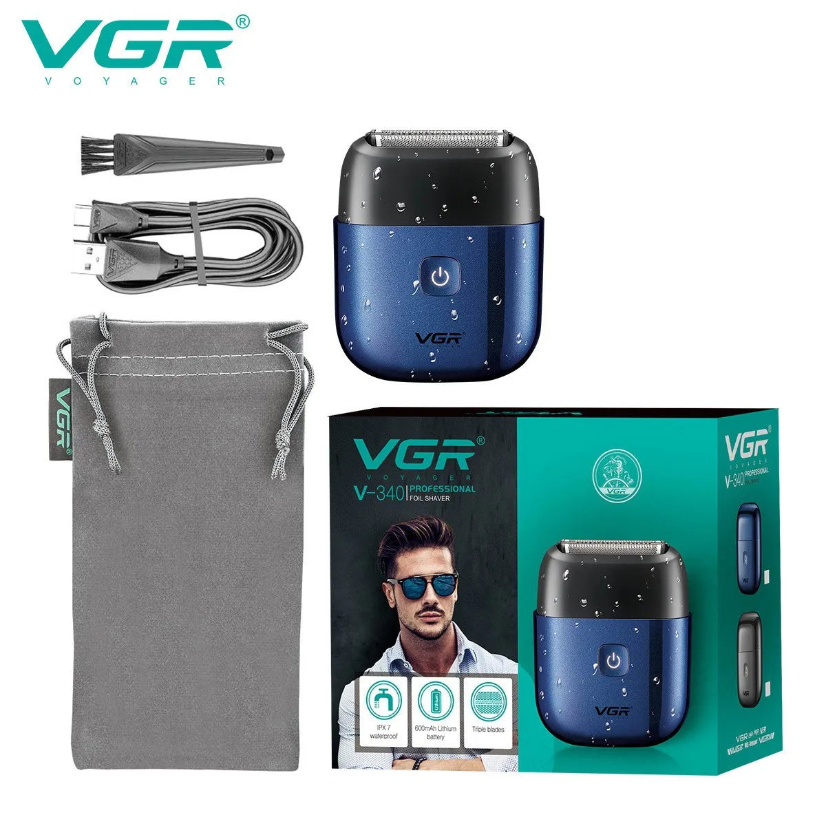 VGR 340 Shaver Professional Electric Razor Reciprocating Shaving