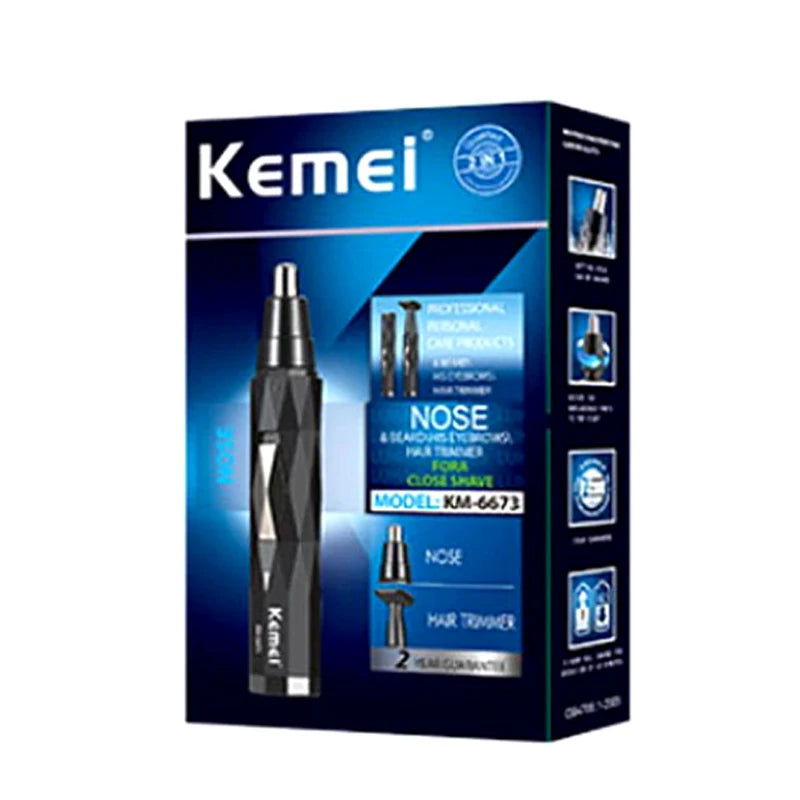 Kemei 2 in1 rechargeable nose hair trimmer beard trimer