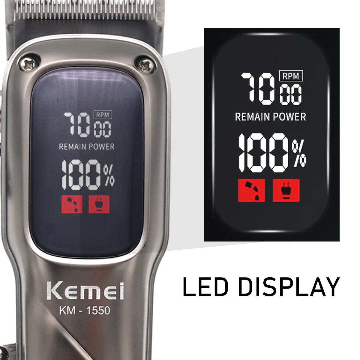km-1550 New Design Hair Trimmer Professional Electric Clippers