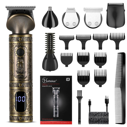 Hatteker 6 in 1 hair clipper set hair trimmer machine