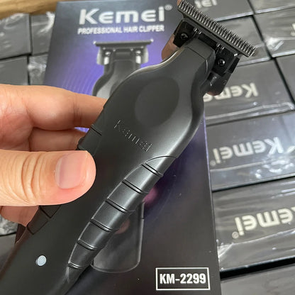 Kemei 2299 Barber Cordless Hair Trimmer 0mm Zero Gapped Carving Clipper