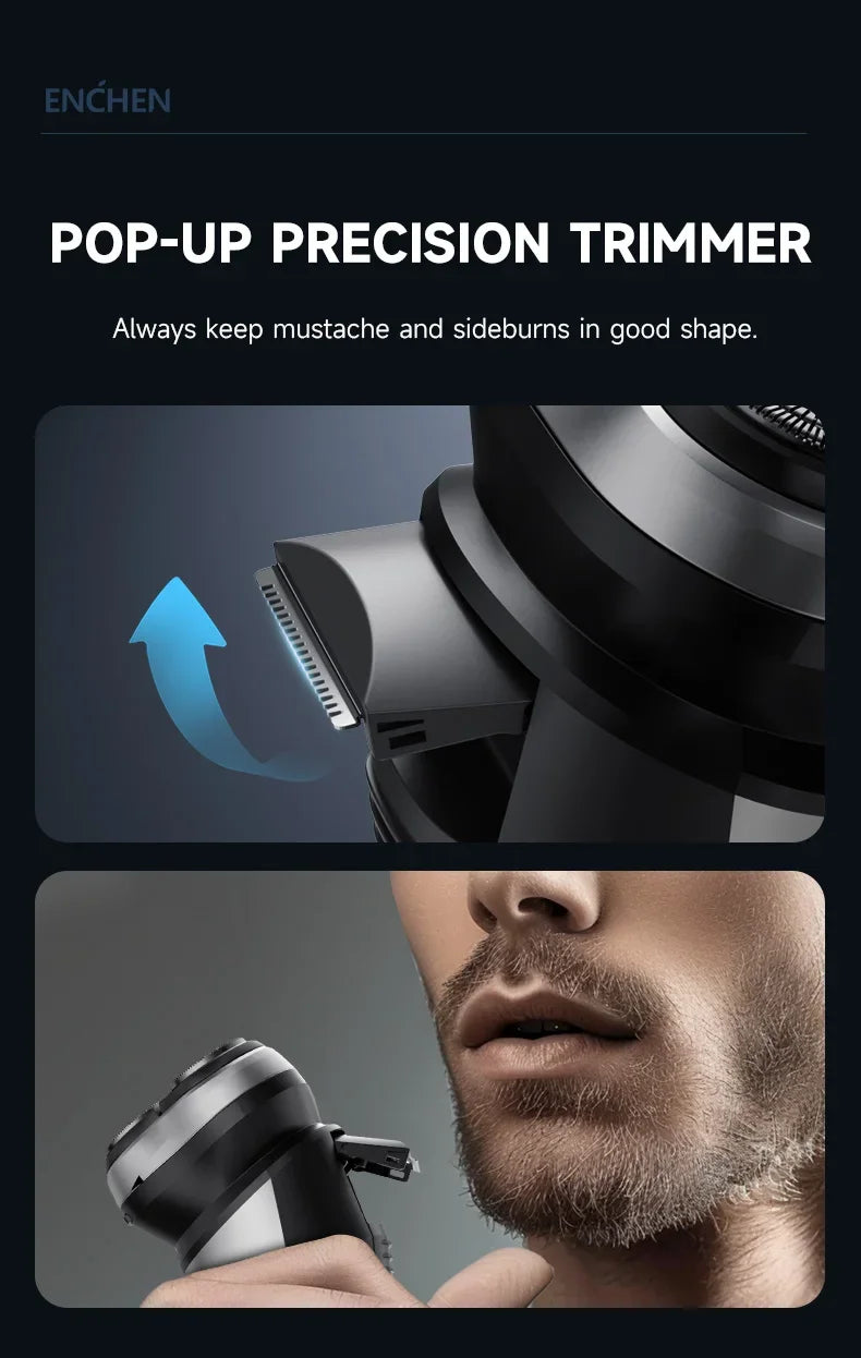 Enchen Razor Hair ENCHEN Electric Shaver Razor Beard Trimmer Rotary 3D Hair Shaver ...