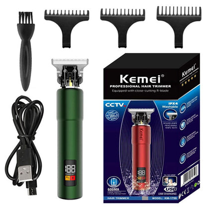 Original Kemei Waterproof Cordless Barber Hair Trimmer