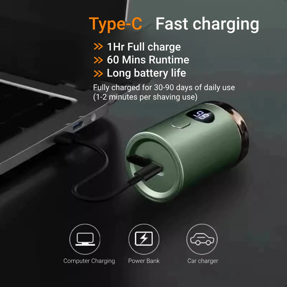 Men Electric Mini Shaver Rechargeable Type-c Charging  Razor