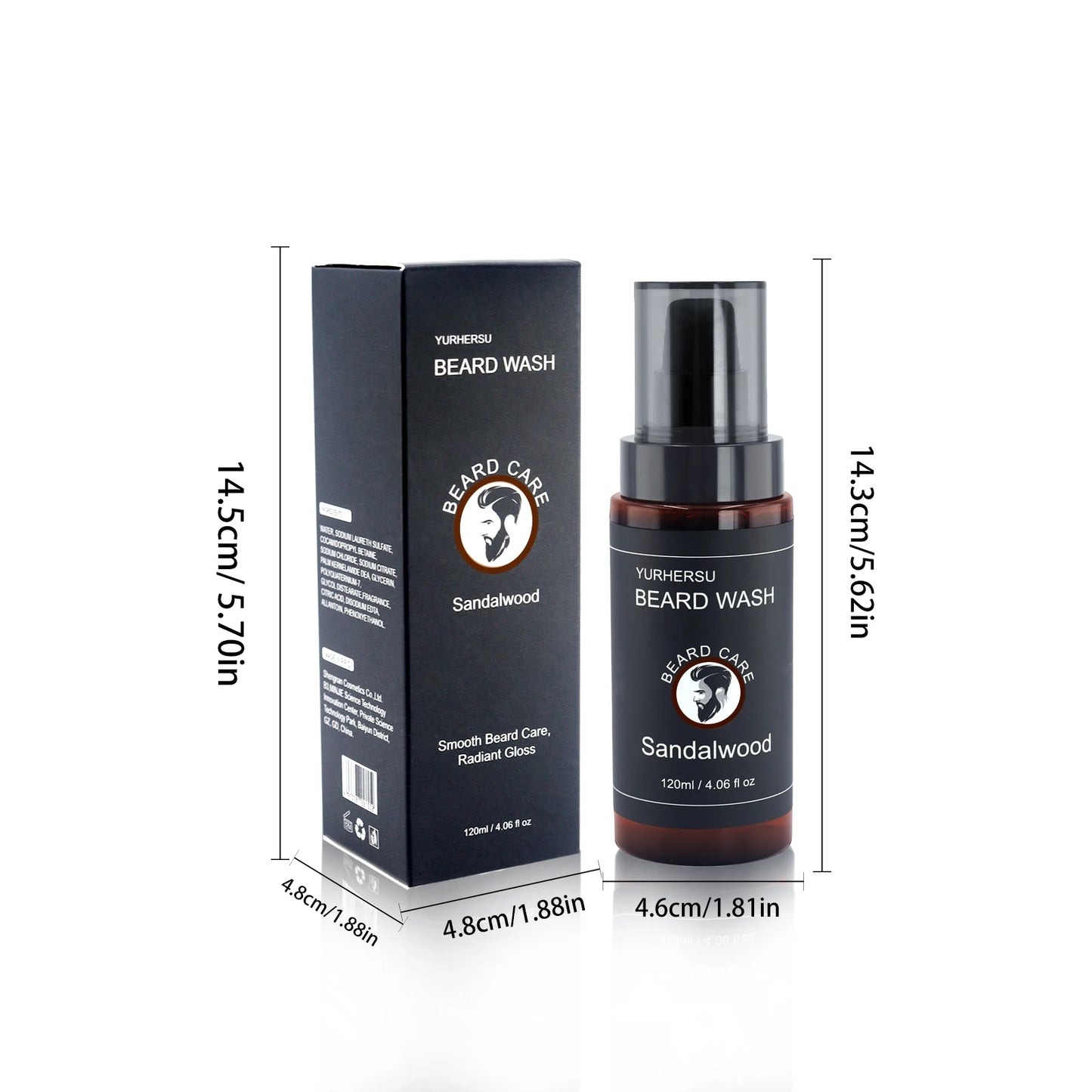 Beard Cleansing Shampoo Softens Beard Deep Cleansing