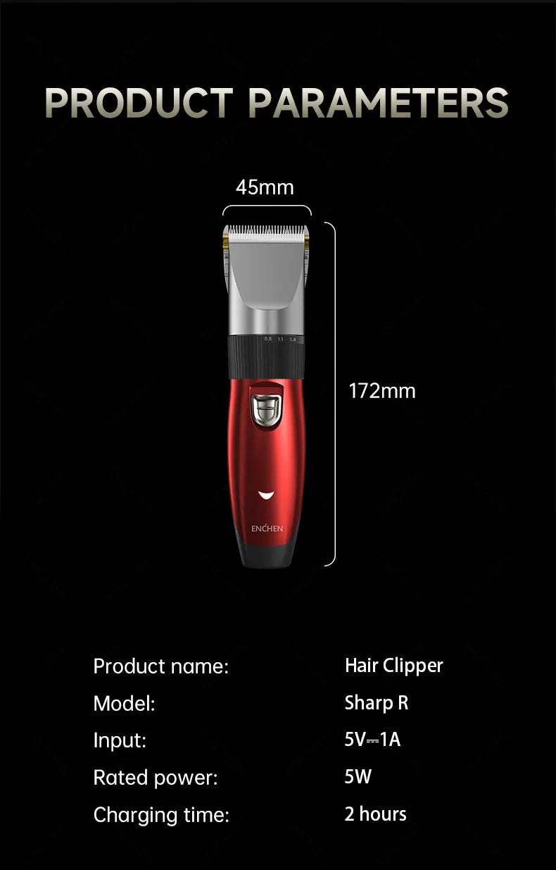 ENCHEN Sharp R Professional Cordless Hair Clipper Ultra Power